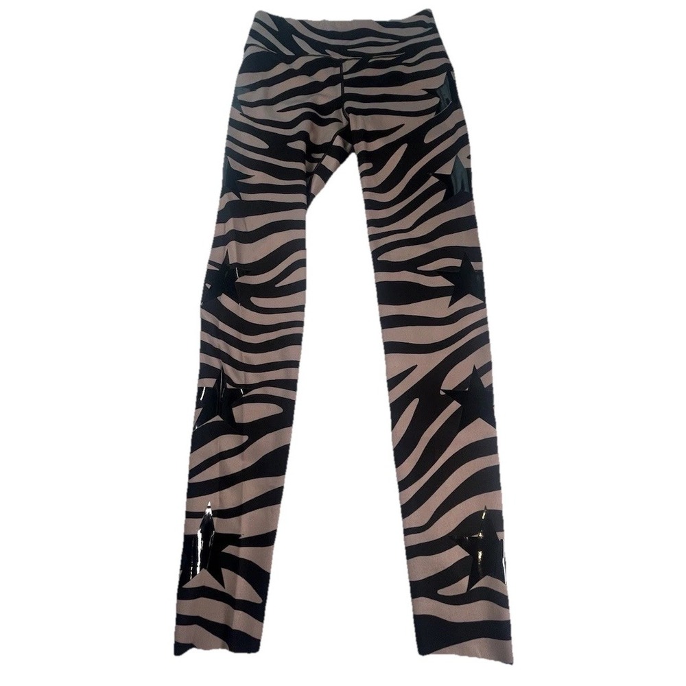 Noli Leggings Womens Small Striped Stars Patriotic Yoga Pants Made In USA